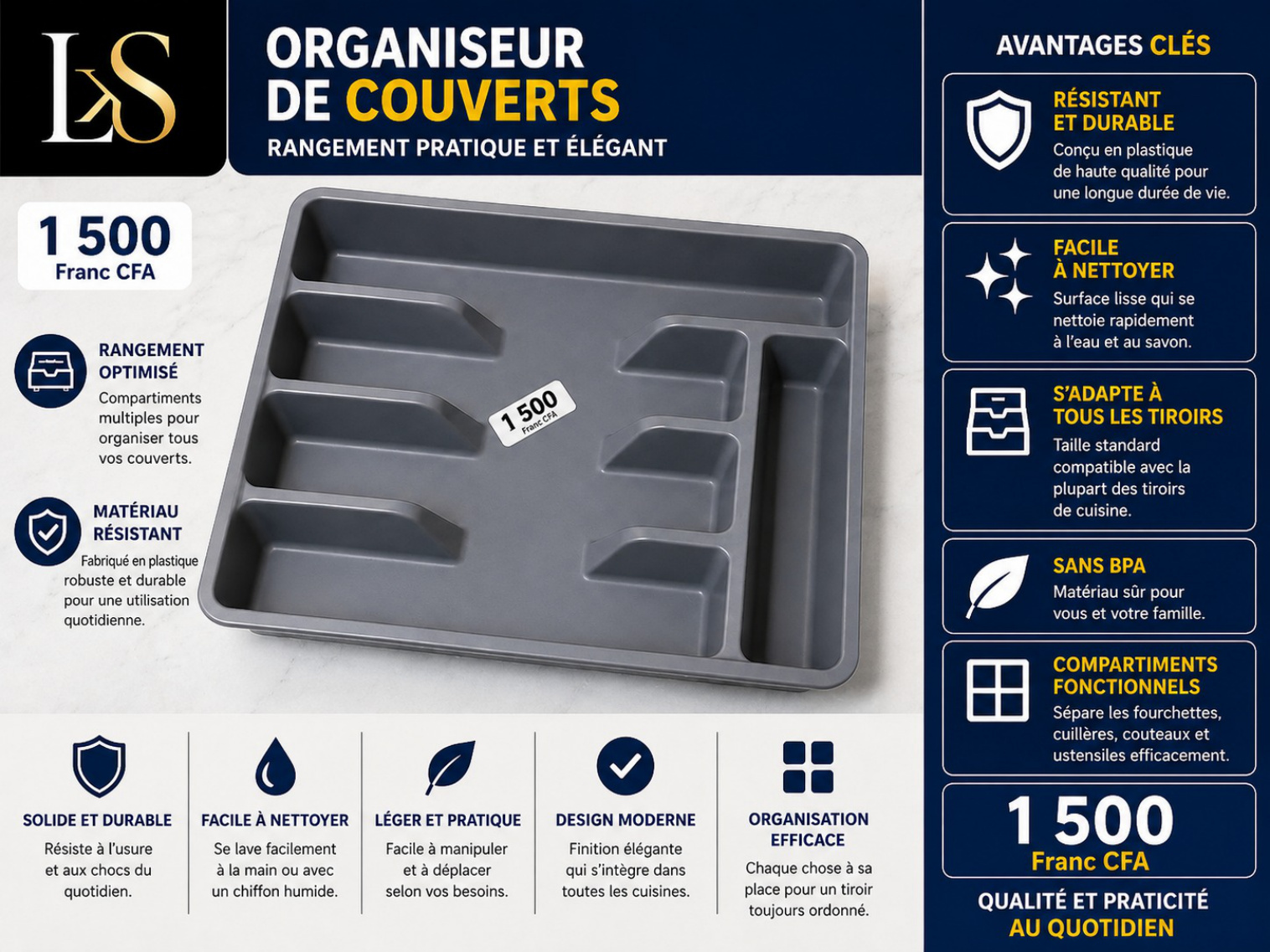 Organiseur de couverts