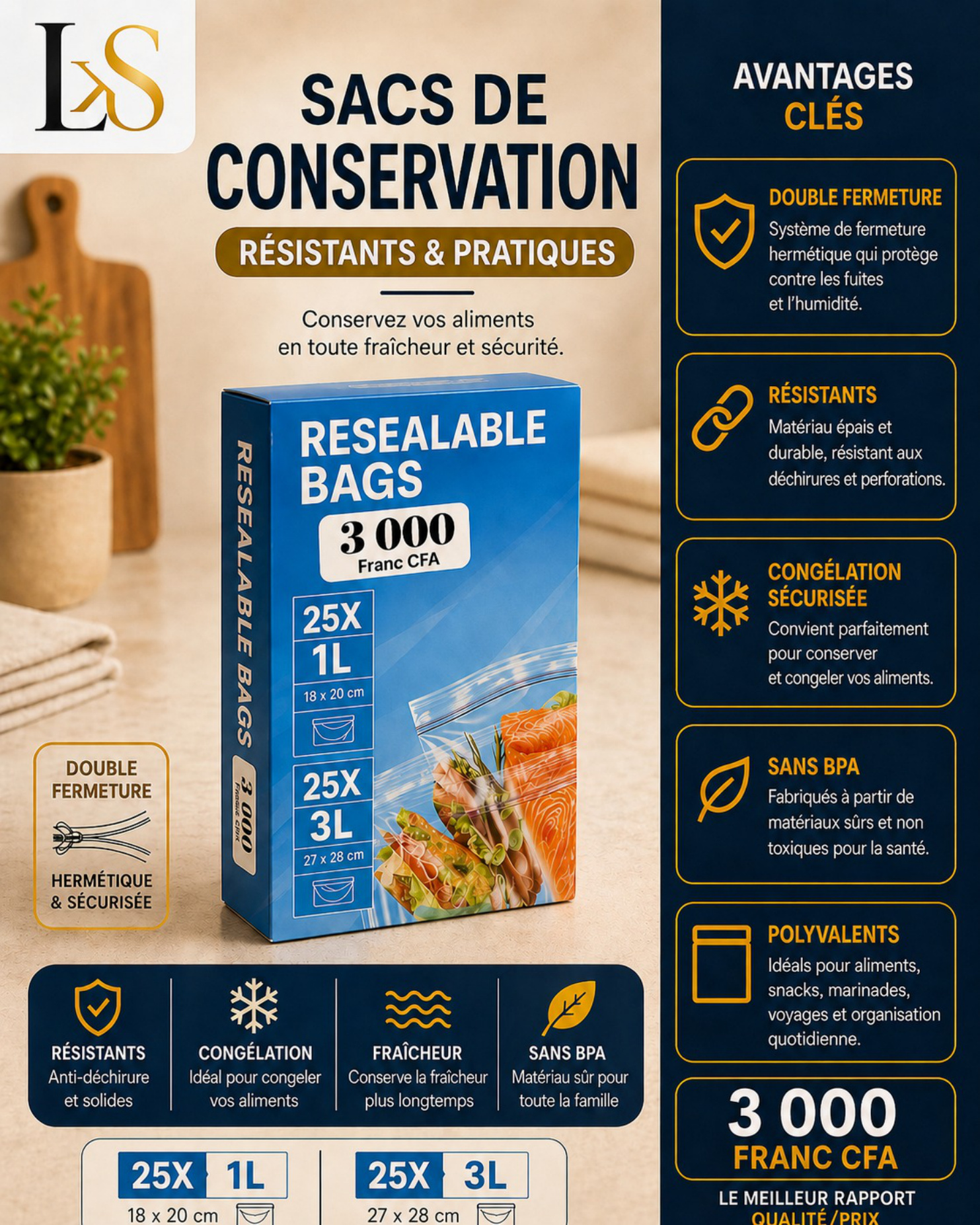 Sacs de conservation