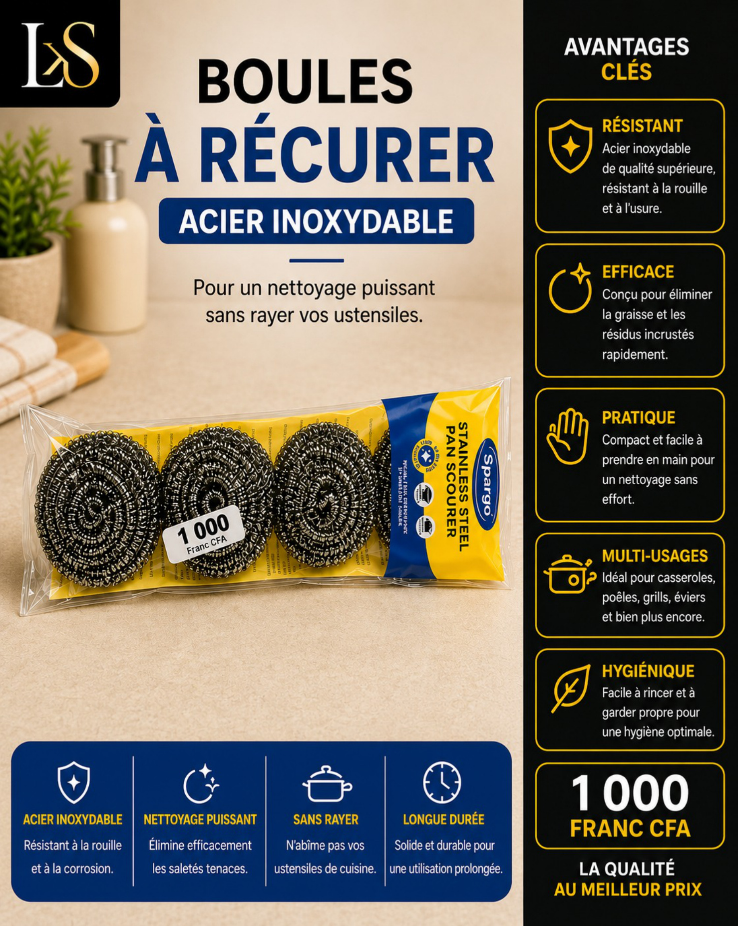 Boules à récurer